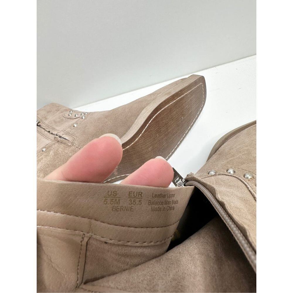 Sam Edelman Bernie Boots Womens Size‎ 5.5 Suede Fringe Detailing Zip Western - Picture 9 of 11